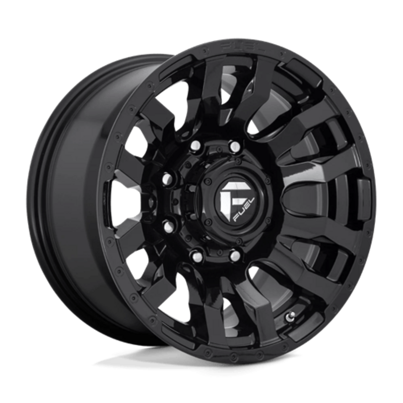Fuel D675 Blitz 22x10" 8x180 ET-18, Noir Brillant