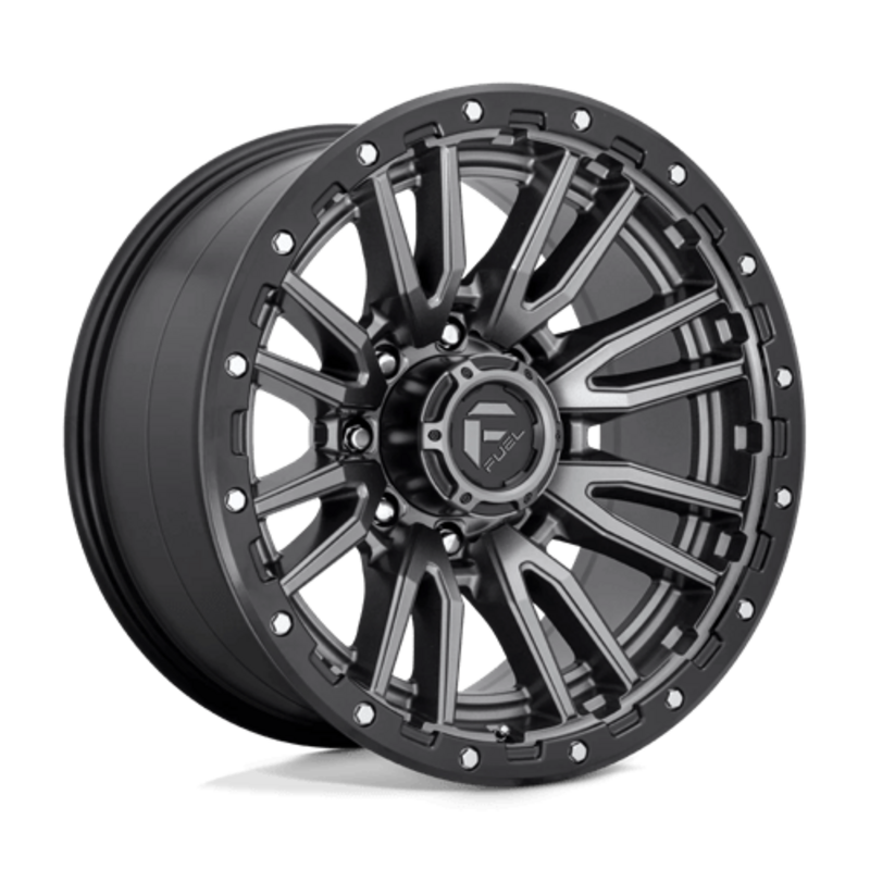 Fuel D680 Rebel 20x10" 8x180 ET-18, Gunmetal Mat, Cerclage Noir