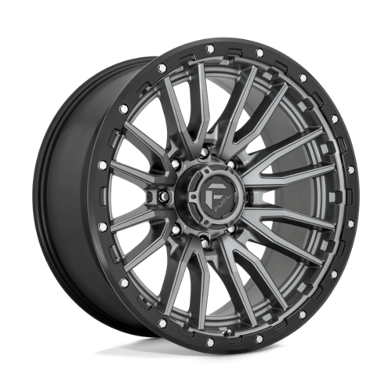 Fuel D680 Rebel 22x10" 8x165.1 ET-18, Gunmetal Mat, Cerclage Noir