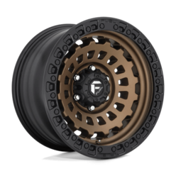 Fuel D634 Zephyr 17x8.5" 5x120 ET34, Bronze Mat, Cerclage Noir