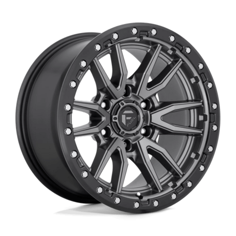 Fuel D680 Rebel 20x9" 8x180 ET01, Gunmetal Mat, Cerclage Noir