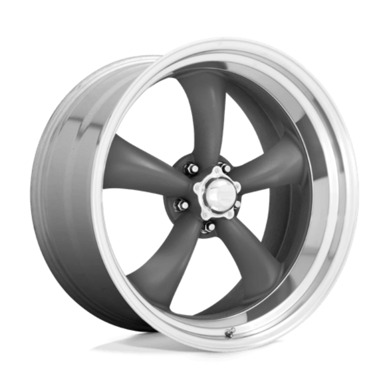 American Racing Vintage VN215 Classic Torq Thrust II 15x7" 5x114.3 ET-6, Anthracite, Rebord Poli