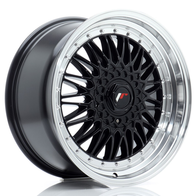 Japan Racing JR-9 18x9" (4 & 5 trous - sur mesure) ET20-40, Noir Brillant