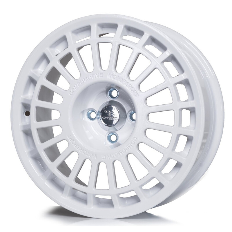 Jante Compomotive TH2 1671 16x7" 4x100 ET35, Blanc (Opel/VW/Nissan/Honda - 73 mm)