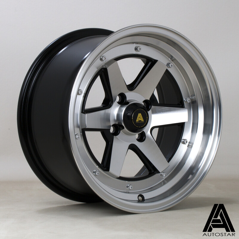 Autostar Magic 15x8" 4x114.3 ET0, Noir Mat & Poli