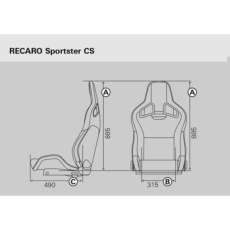 Siège Baquet Recaro Sportster CS (TÜV & ABE)