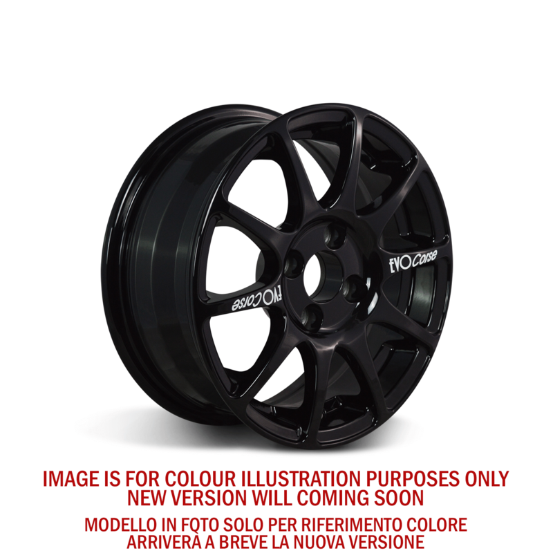 Jante Evo Corse Sport 14x6" 4x108 ET16, Noir Brillant (Peugeot / Citroen)