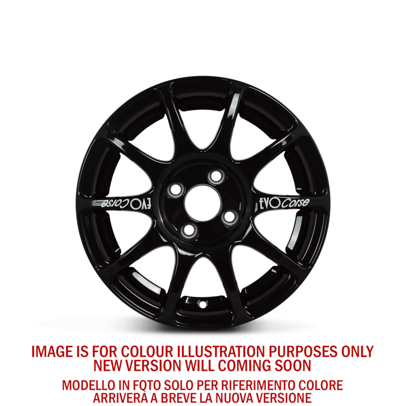 Jante Evo Corse Sport 14x6" 4x108 ET16, Noir Brillant (Peugeot / Citroen)