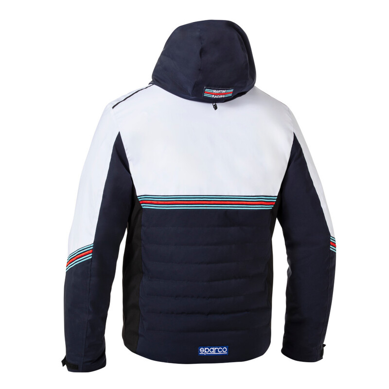 Blouson d'Hiver Sparco Martini Racing Marine & Blanc