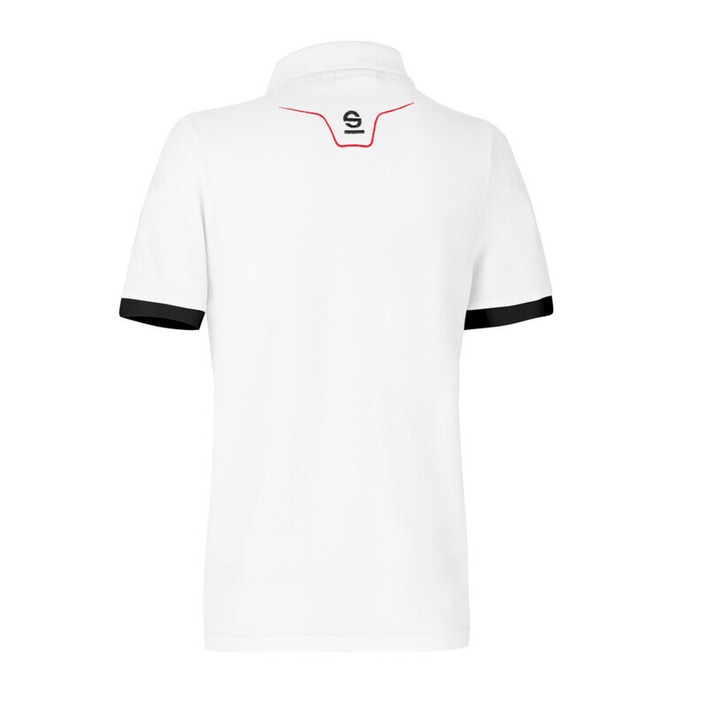 Polo\u0020Brod\u00E9\u0020Sparco\u0020Martini\u0020Racing\u0020Femme\u0020Blanc