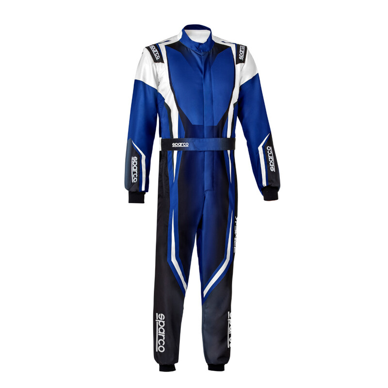 Combinaison Karting Sparco Prime K Bleue & Blanche (FIA 8877-2022)