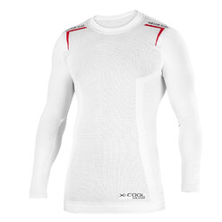 T-Shirt Manches Longues Karting Sparco K-Carbon Blanc & Rouge
