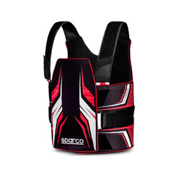 Gilet Protège-Côtes Karting Sparco K-Track Noir & Rouge (FIA 8870-2018)