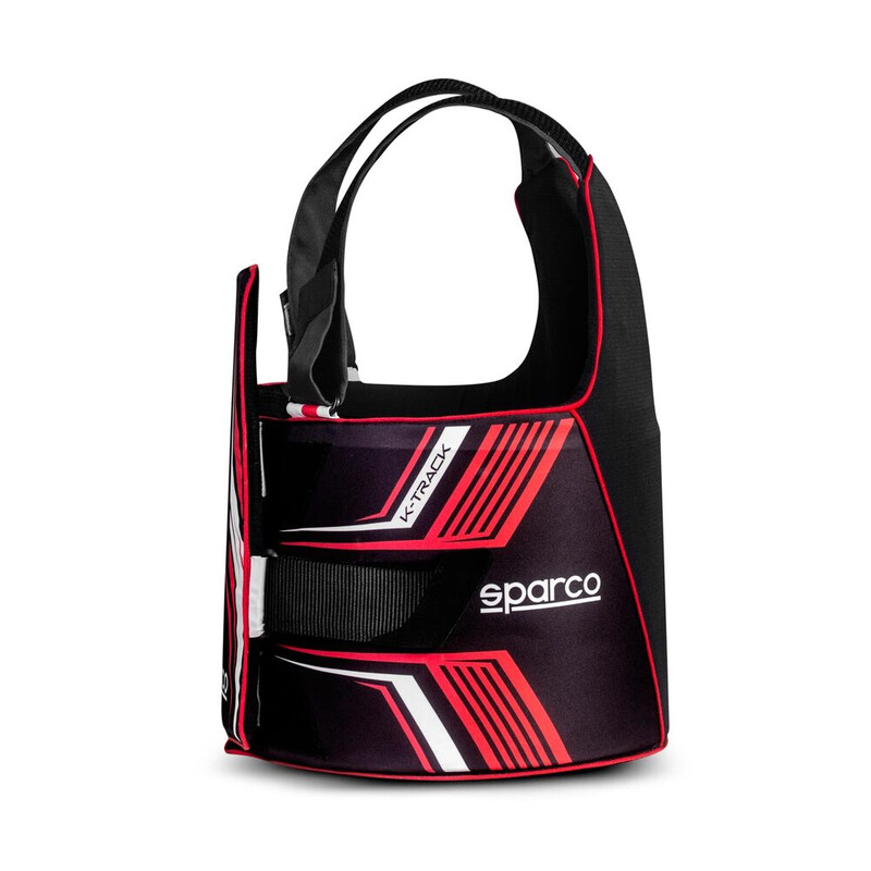 Gilet Protège-Côtes Karting Sparco K-Track Enfant Noir & Rouge (FIA 8870-2018)