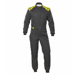 Combinaison OMP First-S Anthracite / Jaune Fluo (FIA 8856-2018)