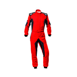 Combinaison OMP Tecnica Hybrid Rouge / Noire (FIA 8856-2018)