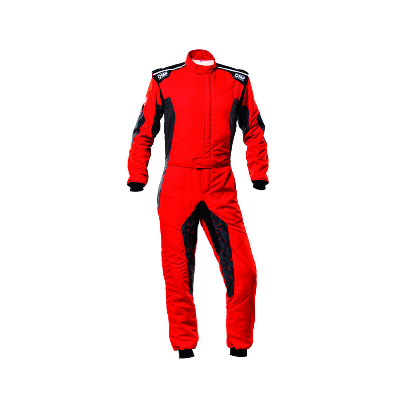 Combinaison OMP Tecnica Hybrid Rouge / Noire (FIA 8856-2018)
