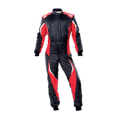 Combinaison OMP Tecnica EVO Noire / Rouge (FIA 8856-2018)