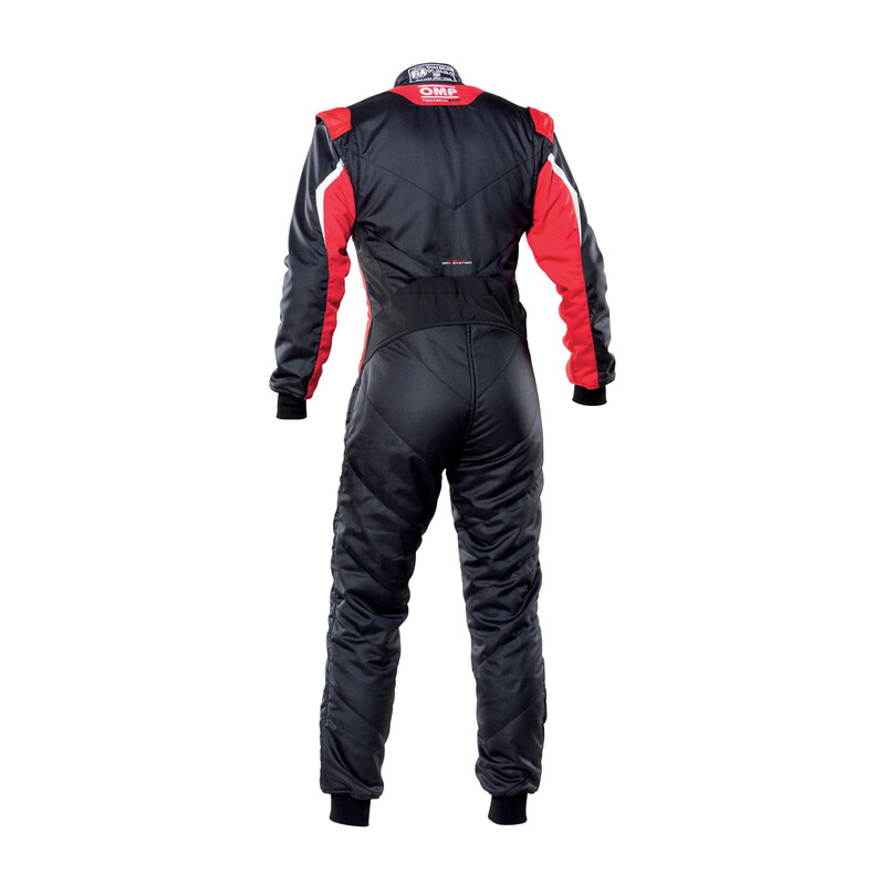 Combinaison OMP Tecnica EVO Noire / Rouge (FIA 8856-2018)