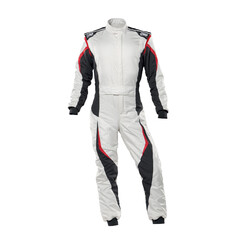 Combinaison OMP Tecnica EVO Blanche / Anthracite (FIA 8856-2018)