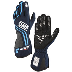 Gants OMP ONE EVO-X Bleus Marine / Cyan