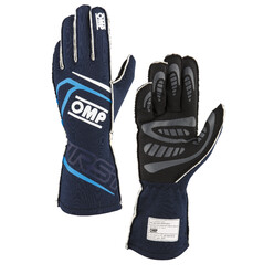 Gants OMP First Bleus Marine / Cyan