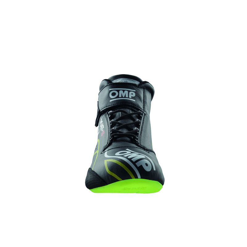 Bottines OMP ONE-S - Noires / Jaunes Fluo (FIA)