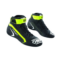 Bottines OMP First - Grises / Jaunes Fluo (FIA)