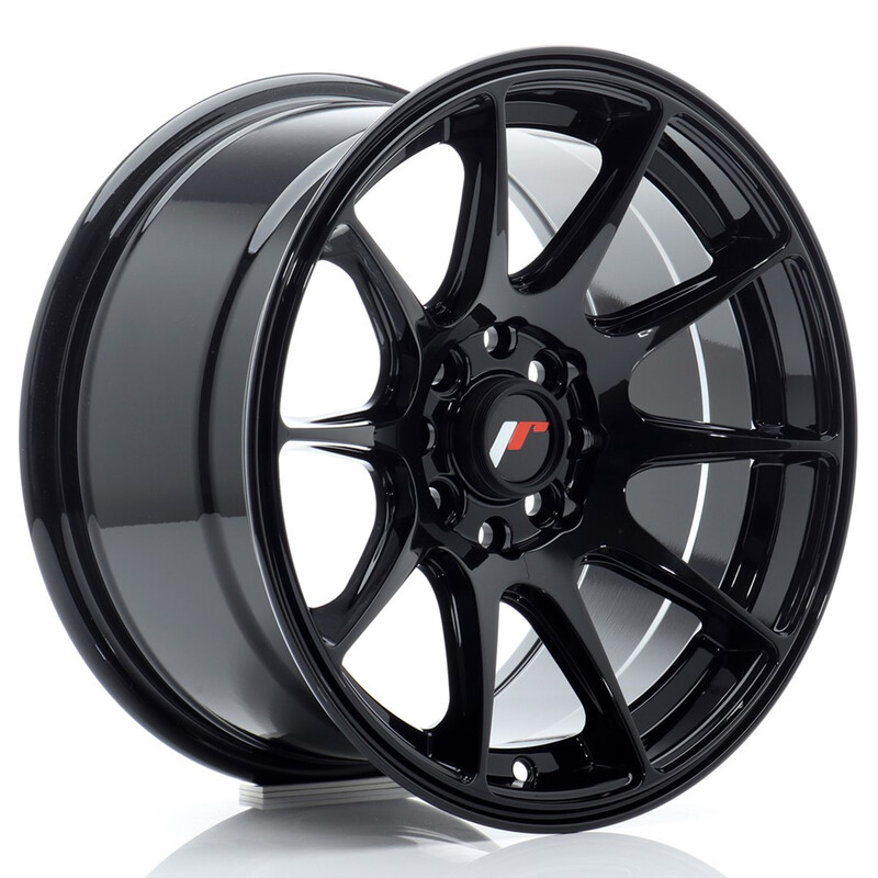 Japan Racing JR-11 15x8" 4x100/108 ET25, Noir Brillant