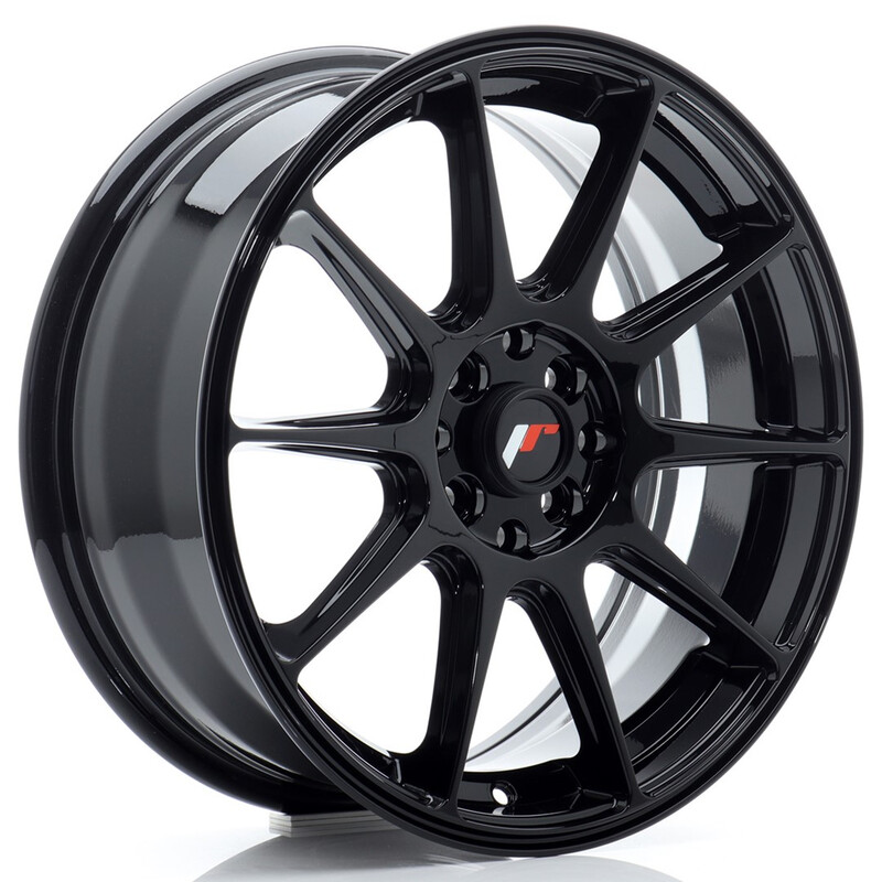 Japan Racing JR-11 17x7" 5x112/114.3 ET35, Noir Brillant