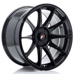 Japan Racing JR-11 Extreme Concave 18x9.5" (5 trous - sur mesure) ET20-30, Noir Brillant