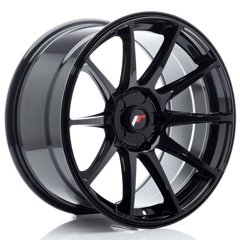Japan Racing JR-11 Extreme Concave 18x9.5" (5 trous - sur mesure) ET20-30, Noir Brillant