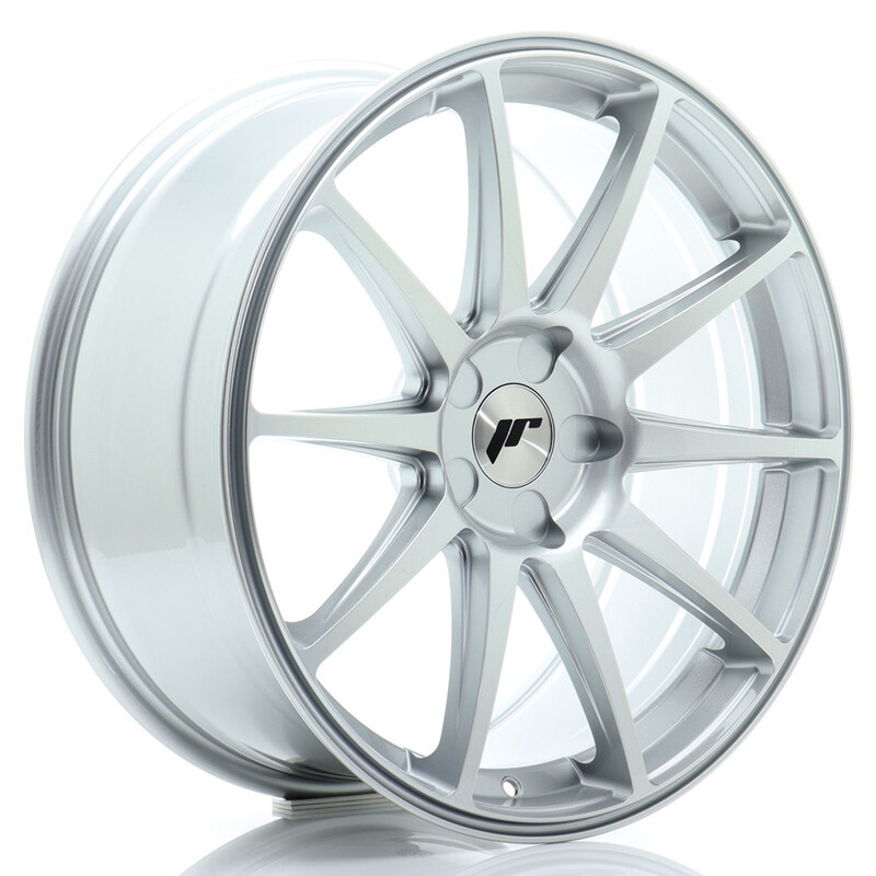 Japan Racing JR-11 19x8.5" (5 trous - sur mesure) ET20-42, Gris Argenté
