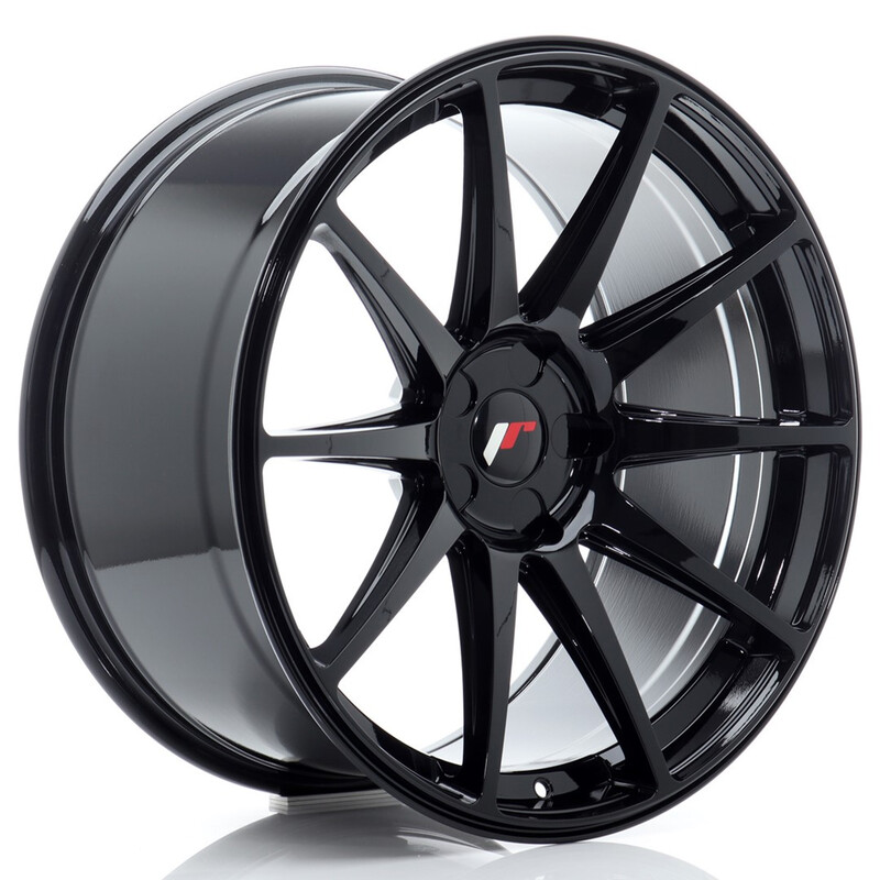 Japan Racing JR-11 Extreme Concave 20x10" (5 trous - sur mesure) ET20-40, Noir Brillant