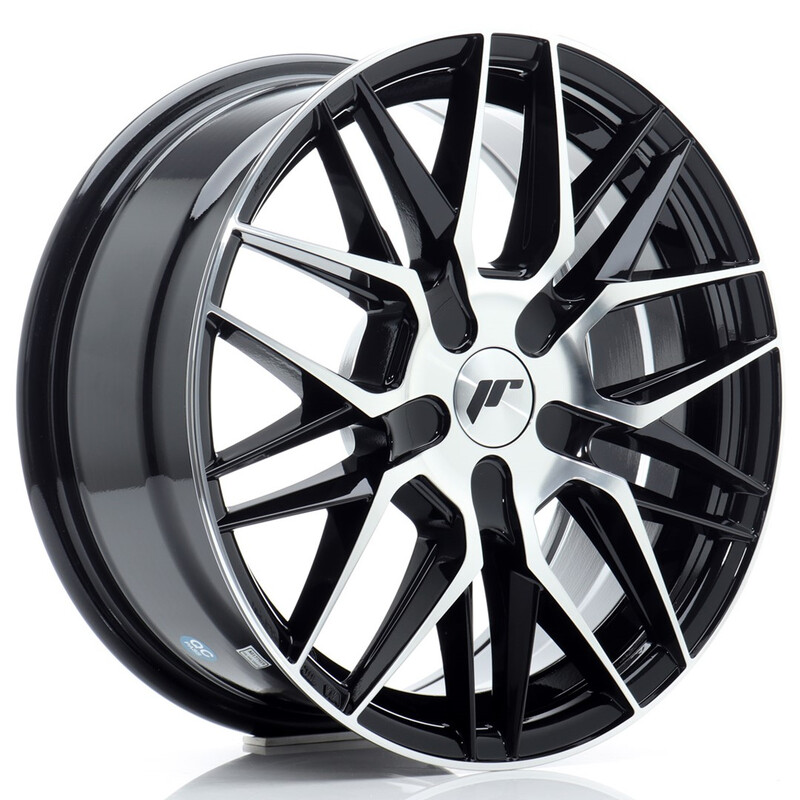Japan Racing JR-28 16x7" (4 & 5 trous - sur mesure) ET20-40, Noir Brillant