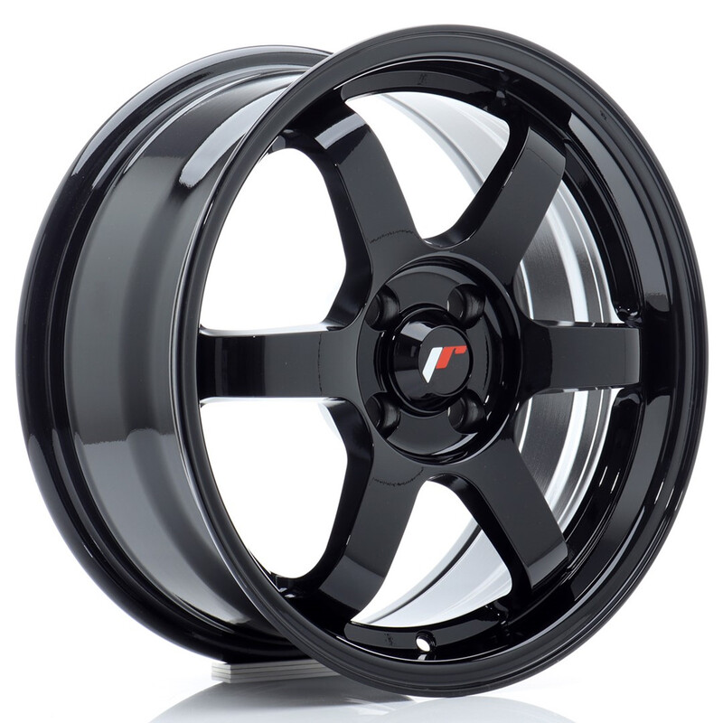 Japan Racing JR-3 16x7" 4x100 ET25, Noir Brillant
