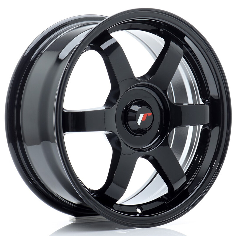 Japan Racing JR-3 16x7" (4 & 5 trous - sur mesure) ET25-40, Noir Brillant