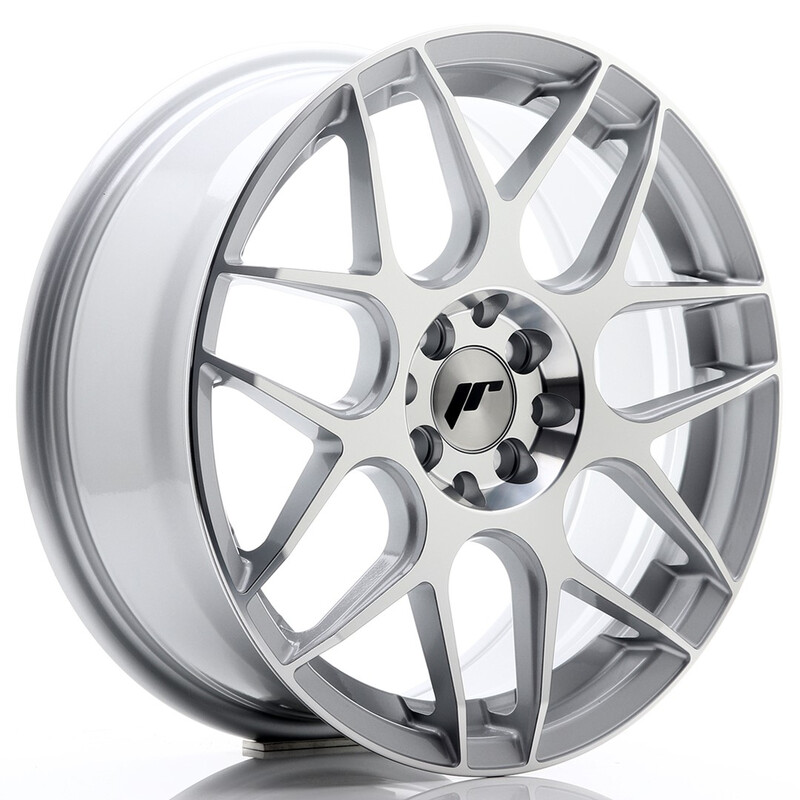 Japan Racing JR-18 17x7" 4x100 ET40, Gris Argenté Poli