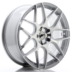 Japan Racing JR-18 20x8.5" (5 trous - sur mesure) ET20-40, Gris Argenté Poli