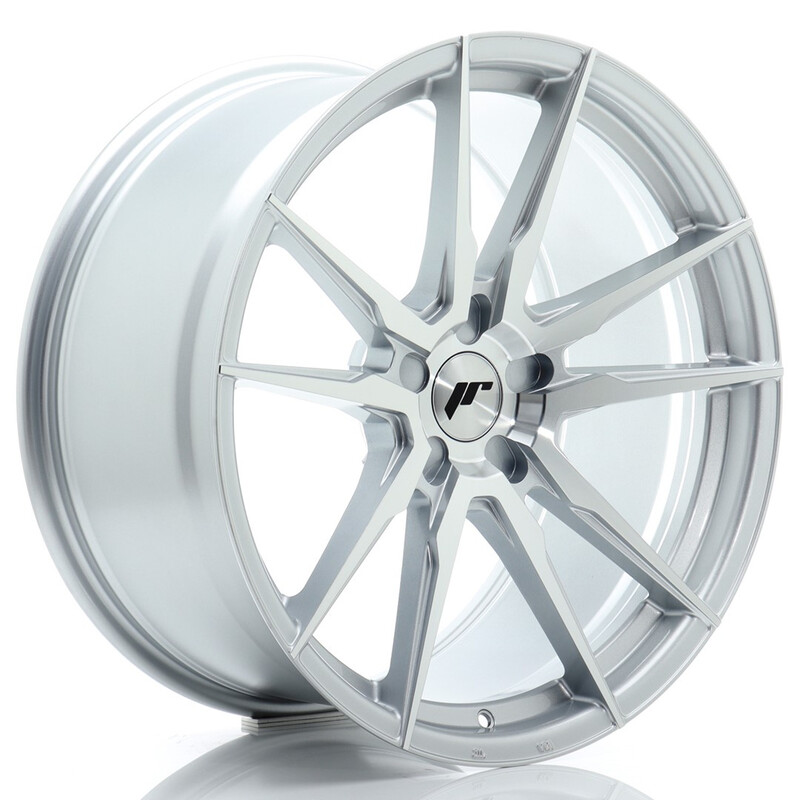 Japan Racing JR-21 Extreme Concave 20x9.5" (5 trous - sur mesure) ET22-40, Gris Argenté Poli