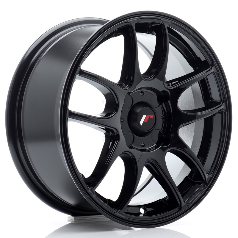 Japan Racing JR-29 15x7" (4 trous - sur mesure) ET20-42, Noir Brillant