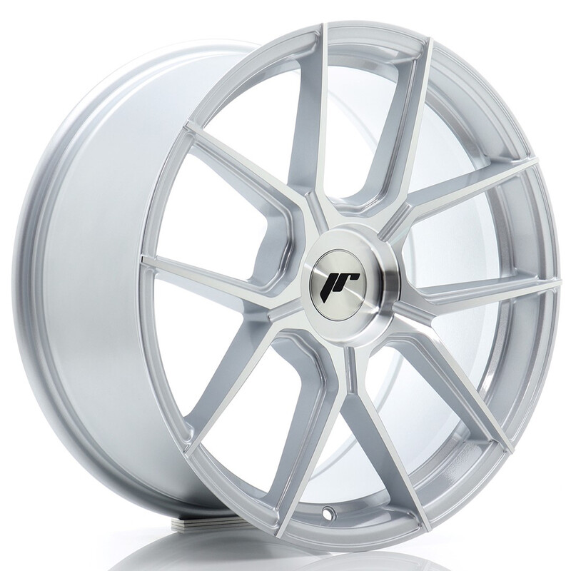 Japan Racing JR-30 18x8.5" (4 & 5 trous - sur mesure) ET20-45, Gris Argenté Poli