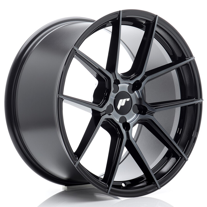 Japan Racing JR-30 Extreme Concave 19x9" (5 trous - sur mesure) ET20-40, Noir Brillant, Face Teintée