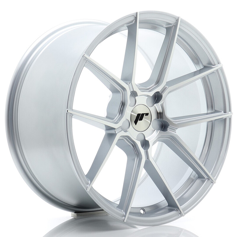 Japan Racing JR-30 Extreme Concave 19x9" (5 trous - sur mesure) ET20-40, Gris Argenté Poli
