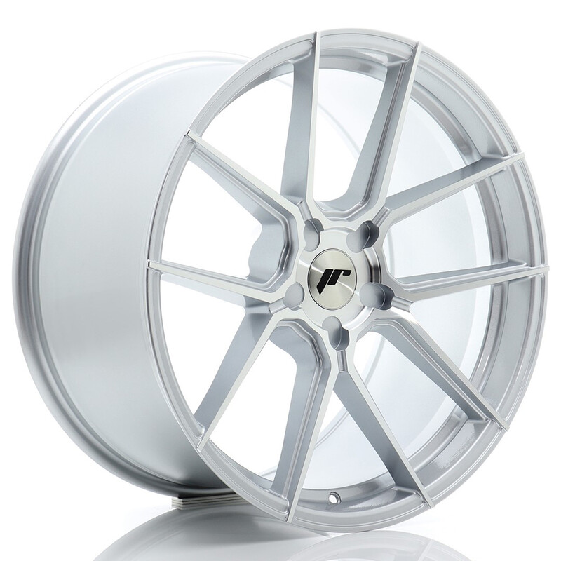 Japan Racing JR-30 Extreme Concave 20x10.5" (5 trous - sur mesure) ET15-45, Gris Argenté Poli
