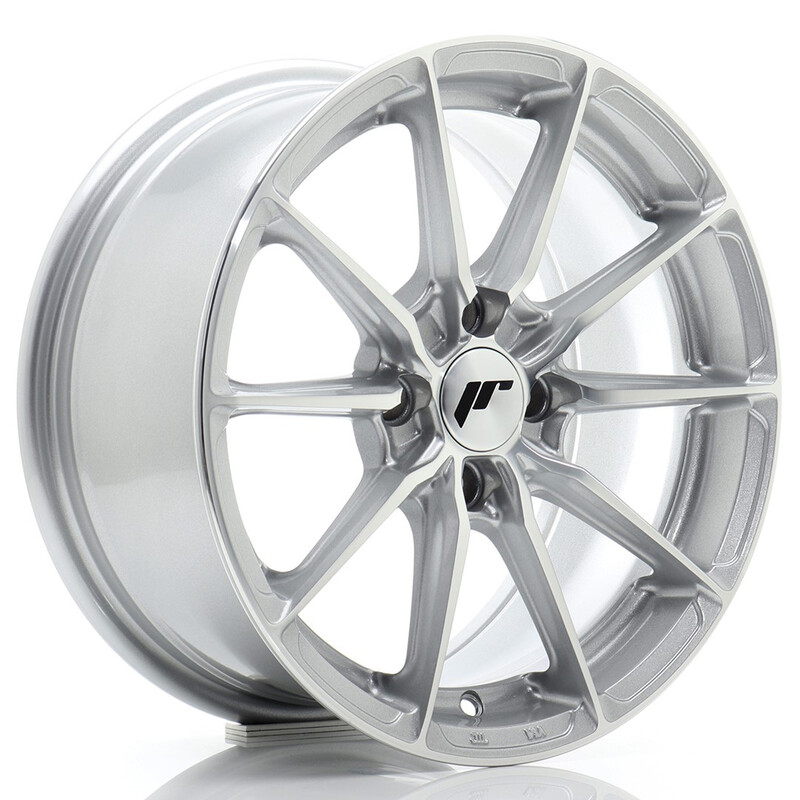 Japan Racing JR-37 15x7" 4x100 ET38, Gris Argenté Poli