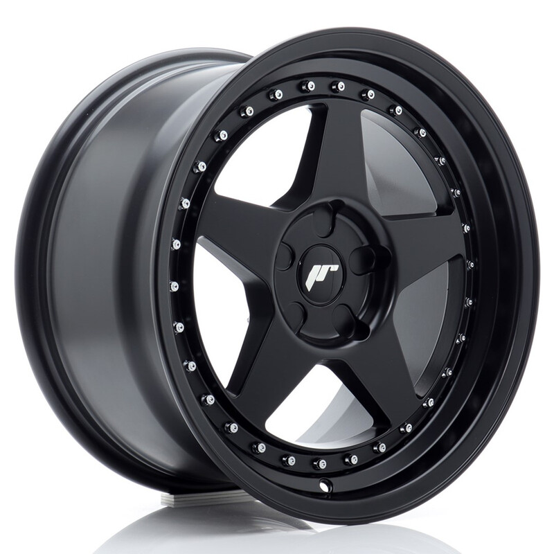 Japan Racing JR-6 17x9" (5 trous - sur mesure) ET20-35, Noir Mat