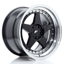 Japan Racing JR-6 18x10.5" 5x114.3/120 ET25, Noir Brillant, Rebord Poli