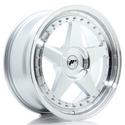 Japan Racing JR-6 18x8.5" (4 & 5 trous - sur mesure) ET20-40, Gris Argenté Poli