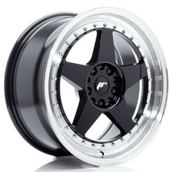 Japan Racing JR-6 18x8.5" 5x114.3/120 ET22, Noir Brillant, Rebord Poli